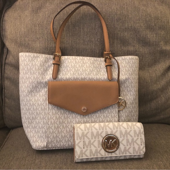 👜 Michael Kors NS Jet Set with matching Fulton Wallet - Picture 2 of 14